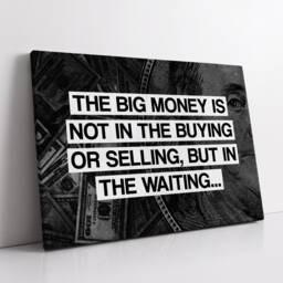 The Big Money Trading Stocks Finance Motivational Inspirational, Framed Canvas Wall Art Poster Print, Home Office & Room Decor, Gift Idea - thumbnail 3