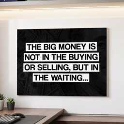 The Big Money Trading Stocks Finance Motivational Inspirational, Framed Canvas Wall Art Poster Print, Home Office & Room Decor, Gift Idea - thumbnail 1