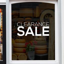 Clearance Sale Shop Window Sticker Retail Store Front Display Vinyl Decal - thumbnail 2