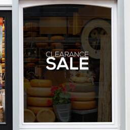 Clearance Sale Shop Window Sticker Retail Store Front Display Vinyl Decal - thumbnail 3