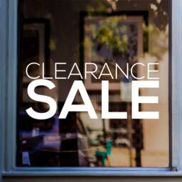 Clearance Sale Shop Window Sticker Retail Store Front Display Vinyl Decal - thumbnail 1