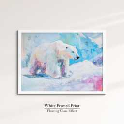 Polar Bear Abstract Oil Painting Framed Print & Canvas Large Sizes Wall Art Poster Animal Home Decor Interior Gift Idea - thumbnail 3