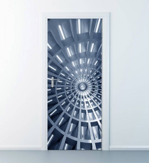 Abstract Architecture Wall Door Sticker, Space Decal, Cover, Wallpaper Mural Home Decor Living Room