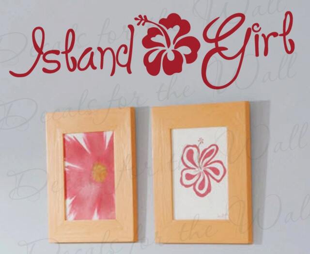 Island Girl Hawaii Room Kid Baby Nursery Wall Decal Lettering Decoration Decorative Adhesive Vinyl Quote Sticker Decor Letters K08 - image 1