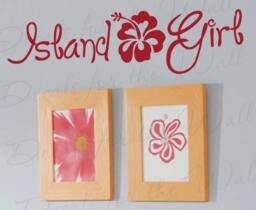 Island Girl Hawaii Room Kid Baby Nursery Wall Decal Lettering Decoration Decorative Adhesive Vinyl Quote Sticker Decor Letters K08 - thumbnail 1