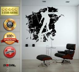 Abstract Skateboarder Faded Splash Extreme Sport Wall Decal Vinyl Sticker Mural Room Decor L1772 - thumbnail 1