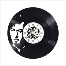 Handmade 33-Rpm Vinyl Wall Clock/Alain Bashung Theme, Singer, French Variety - thumbnail 2