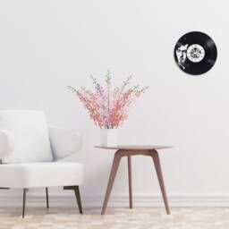 Handmade 33-Rpm Vinyl Wall Clock/Alain Bashung Theme, Singer, French Variety - thumbnail 4