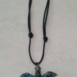 Turquoise Sea Turtle, Dicro Pendant Necklace, Seaturtle Jewelry, Blown Glass, Scuba Diving Jewelry - thumbnail 3