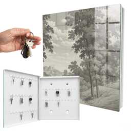 A Peaceful Landscape Key Cabinet For Home, Gray Box Wall, Classic Landscapes, Lovers Of Nature & Nostalgia - thumbnail 2