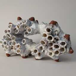 Abstract Ceramic Sculpture Arctic Sea Cucumber Fossil Decor. Sculpture Installation. Wabi-Sabi Ceramics. Crafts Sculpture - thumbnail 4