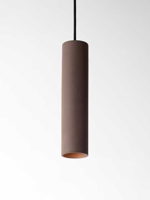 Concrete Pendant Light - Minimal Cylinder Hanging Lamp Modern Cement Ceiling Handmade in Italy Cromia 28 cm - image 1