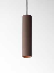 Concrete Pendant Light - Minimal Cylinder Hanging Lamp Modern Cement Ceiling Handmade in Italy Cromia 28 cm