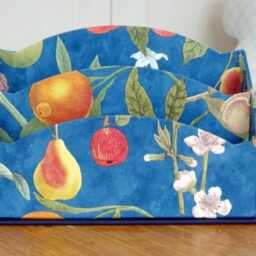 Handmade Letter Rack Kew Navy Design, Office Stationery Organiser - thumbnail 2