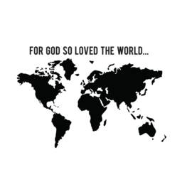 "Vinyl Wall Art Decal - World Map John 316 ""For God So Loved The World" - thumbnail 2