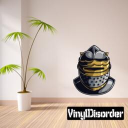 Medieval Knight Wall Decal - Fabric Vinyl Removable & Reusable Medievalknightuscolor003Et