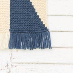 Wall Hanging // Maritime Signal Flags A, B, F, H, J, L Hand Knit in Wool - thumbnail 3