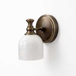 Handcrafted Alabaster Brass Wall Sconce With Marble Wall Sconce Light - Luxury Bathroom Light Fixture Handmade Stone Lamp Shade - thumbnail 2