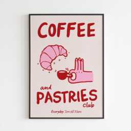 Coffee & Pastries Club - A3 A4 A5 Wall Art Poster Print Music Gift Gig - thumbnail 2