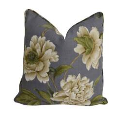 Colefax & Fowler - Giselle Navy Spectacular Floral Botanical Designer Cushion Cover Handmade Throw Pillow Luxury Home Decor - thumbnail 1