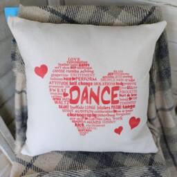 Dance Cushion, Red Heart, Dance Lovers, Dancers, Performers, Love Theatre Gift - thumbnail 2