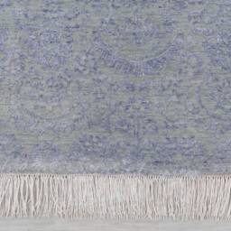 2'7x15'5 Ft. Runner Stairs, Hallway Modern Designer Rug Handmade Wool & Silk #8382 - thumbnail 2