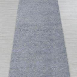 2'7x15'5 Ft. Runner Stairs, Hallway Modern Designer Rug Handmade Wool & Silk #8382 - thumbnail 3
