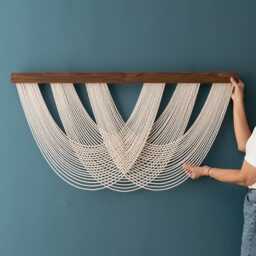 Macrame Wall Hanging, Tapestry Large Macrame, Modern Farmhouse, Home Decoration, Decor, Housewarming Gift, Yarn Art V28
