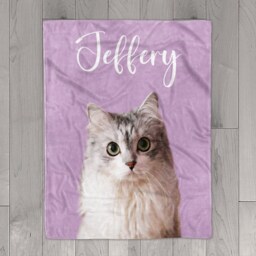 Personalized Pet Photo Blanket, Picture Blanket With Name, Memorial Dog Blanket Cat Gift - thumbnail 3