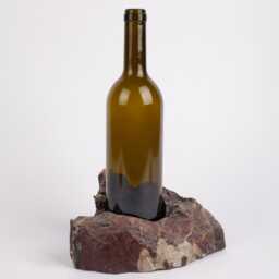 Handmade Burgundy Marble Wine Bottle Holder Unique Rack - thumbnail 2