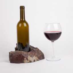 Handmade Burgundy Marble Wine Bottle Holder Unique Rack - thumbnail 3