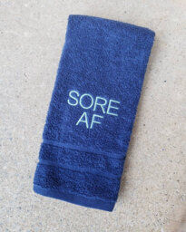 "Funny Embroidered Gym Towel Sports Sweat Towel Gift, ""Sore" - thumbnail 1