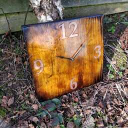 Industrial Style Clock-Wooden Clock-Rustic Clock-Decorative Clock - thumbnail 2
