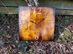 Industrial Style Clock-Wooden Clock-Rustic Clock-Decorative Clock - thumbnail 1