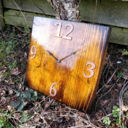 Industrial Style Clock-Wooden Clock-Rustic Clock-Decorative Clock - thumbnail 3