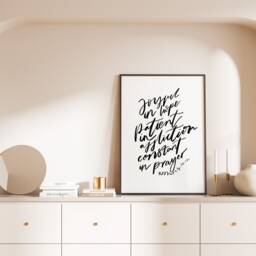 Joyful in Hope Encouraging Christian Wall Print, Romans 12.12, Modern Print, Scripture Wall Art, Home Decor - thumbnail 1