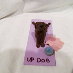 Custom Hand Sculpted Yoga Dog - Upward Facing Pose - thumbnail 4