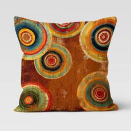 Abstract Painting Cushion Cover/Abstract Geometric Pillow Covers/Brown Grey Throw Cover/Housewarming Case/Throw Top - thumbnail 2