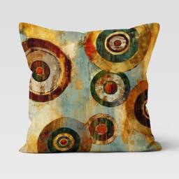 Abstract Painting Cushion Cover/Abstract Geometric Pillow Covers/Brown Grey Throw Cover/Housewarming Case/Throw Top - thumbnail 3