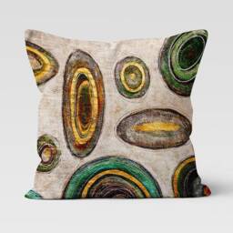 Abstract Painting Cushion Cover/Abstract Geometric Pillow Covers/Brown Grey Throw Cover/Housewarming Case/Throw Top - thumbnail 4