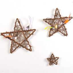 Vine Star Wreath Natural Christmas Decoration, Rattan Base Ring, 25cm & 30cm - thumbnail 2