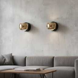 Gold Led Wall Sconce - Modern Small Space Lighting - thumbnail 2