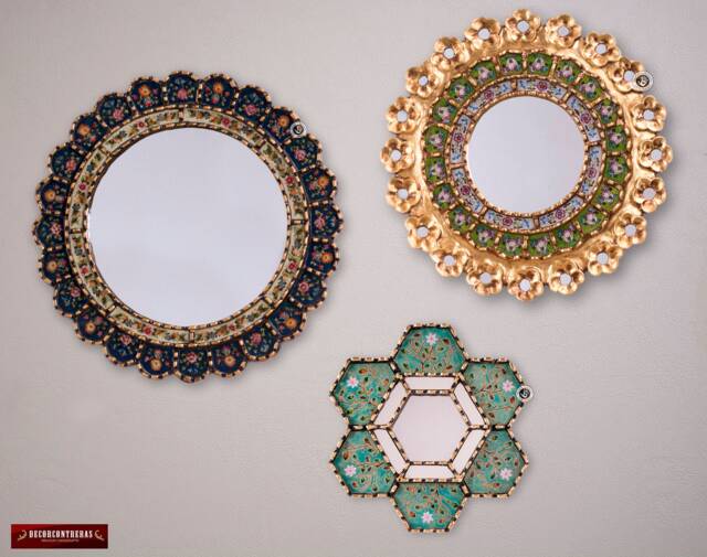 "Round Accent Wall Mirrors Set 3 " - image 1