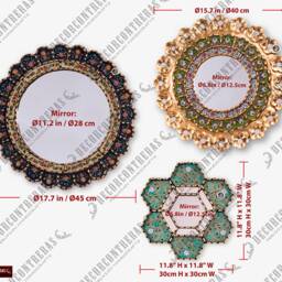 "Round Accent Wall Mirrors Set 3 " - thumbnail 4