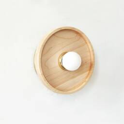 Maple & Brass Minimalist Fixture Light Bedside Sconce Vanity Wall Wooden Kitchen Lighting Hallway Lights - thumbnail 2
