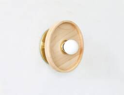 Maple & Brass Minimalist Fixture Light Bedside Sconce Vanity Wall Wooden Kitchen Lighting Hallway Lights