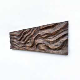 Large Size Wall Art, Us Delivery Duty Paid, Chisel-Carved Solid Oak Wall Sculpture - Organic Modern Design - thumbnail 3