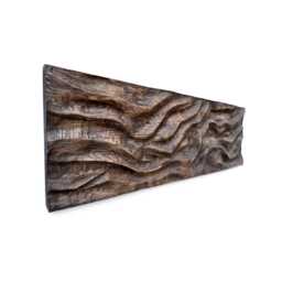 Large Size Wall Art, Us Delivery Duty Paid, Chisel-Carved Solid Oak Wall Sculpture - Organic Modern Design - thumbnail 2