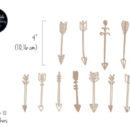 Arrows Wall Decal, Hand Drawn Sticker, Kids Room Decor, Playroom Sticker Set, Hunter Wallpaper Effect #10S - thumbnail 2