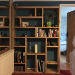 Reclaimed Wood Bookcase/Shelving Unit - Scaffold Furniture- Og - thumbnail 2